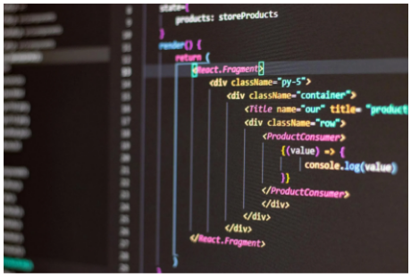 image of a screen with computer code