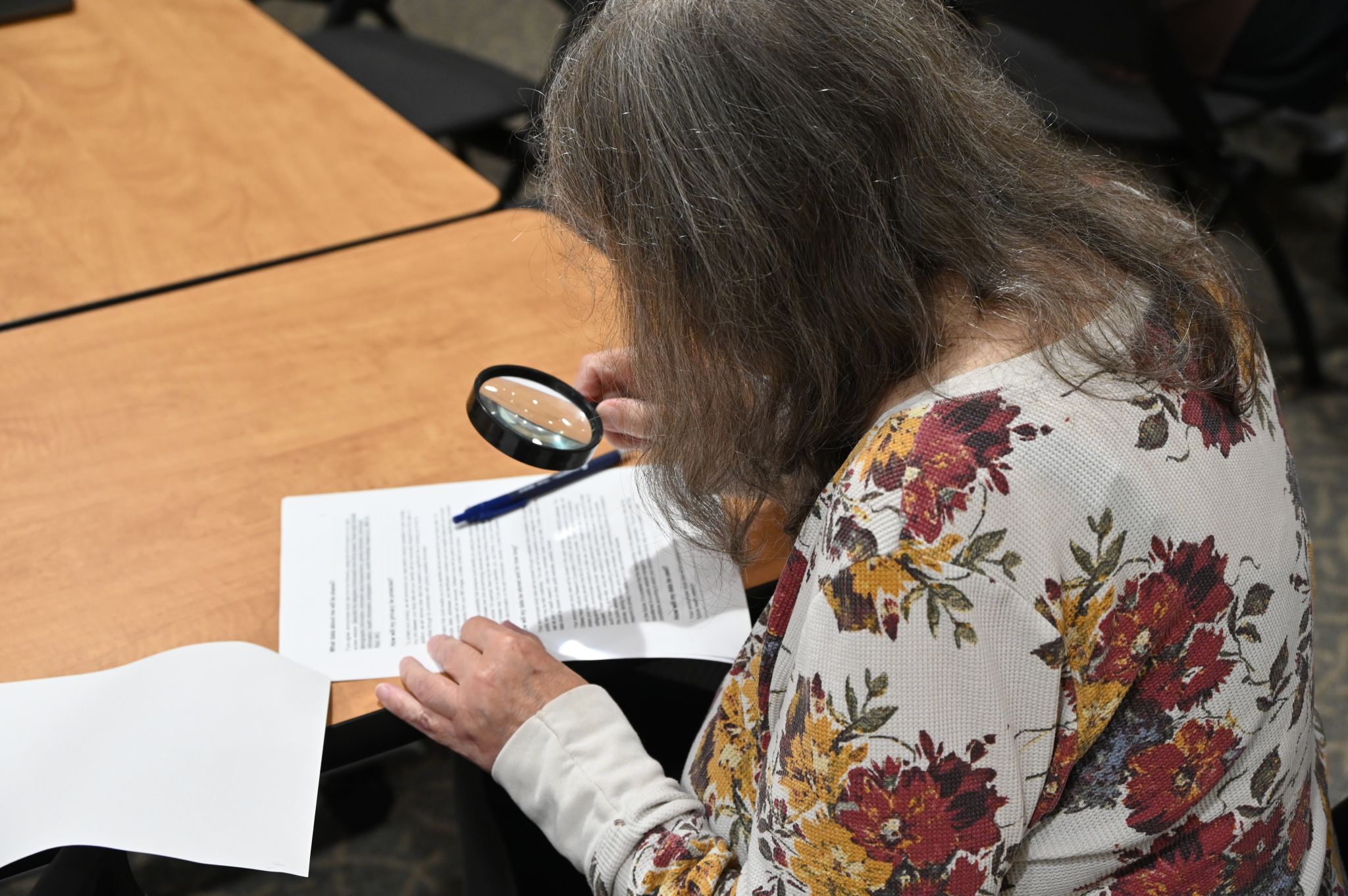 woman reading documentation